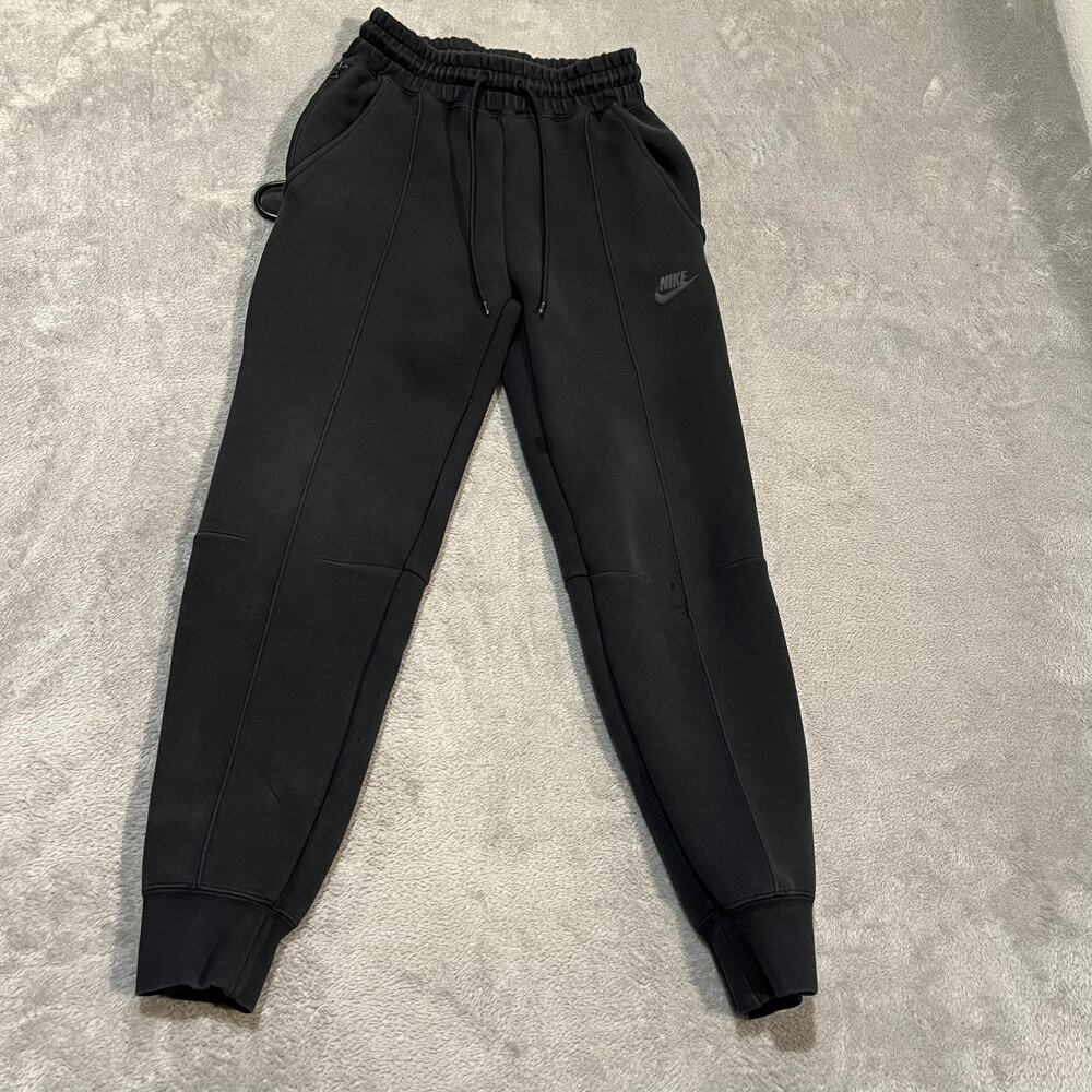 Nike Tech Fleece Jogger Pants Womens XS Black Drawstring Swoosh FB8330-010
